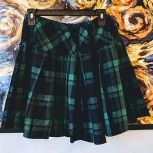 🔖Zeagoo Casual Tartan High-Waisted Pleated Skirt